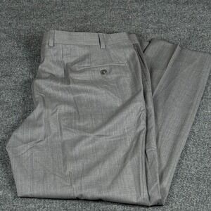 Wool Dress Pants 40x30 Trousers Stretch Business Smart Casual Workwear Neutral